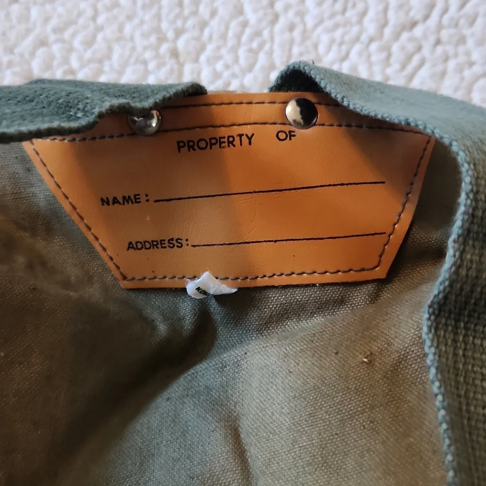 Vintage 80's Military American Camper Backback Gorpcore Distressed Grunge Retro